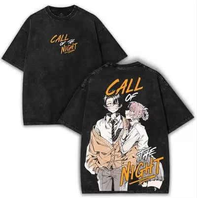 CALL OF THE NIGHT Washed T-shi - Fashion Street Night ulasan dan harga
