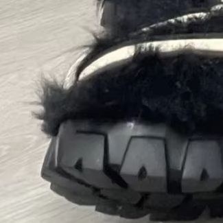 Women Black Furry Mid Calf Pla - Street Fashion Y2K ulasan dan harga